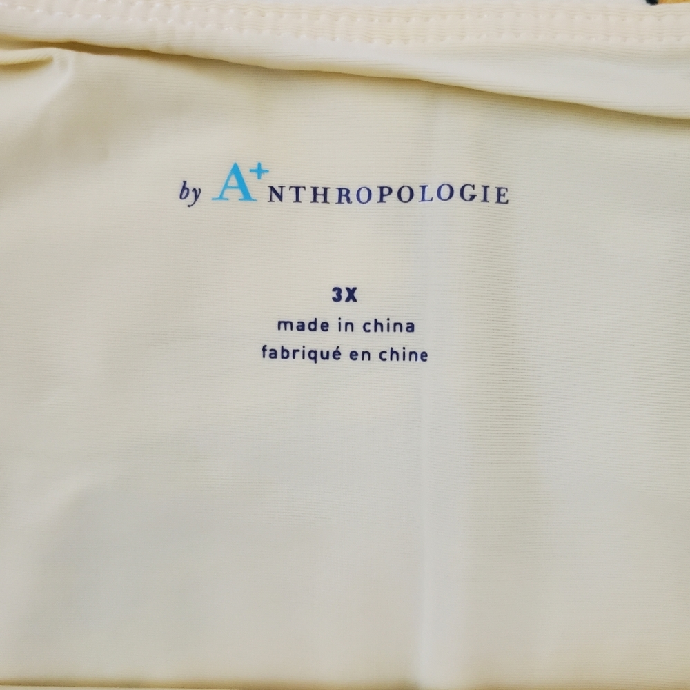Anthropologie plus printed high waist bikini bottoms, 3X, yellow - Picture 5 of 8